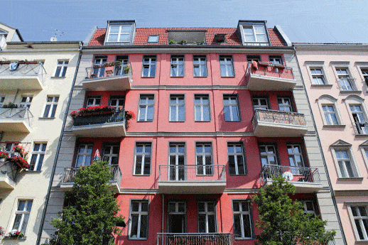 Jedes Mietshaus besitzt einen unterschiedlich hohen Wert.